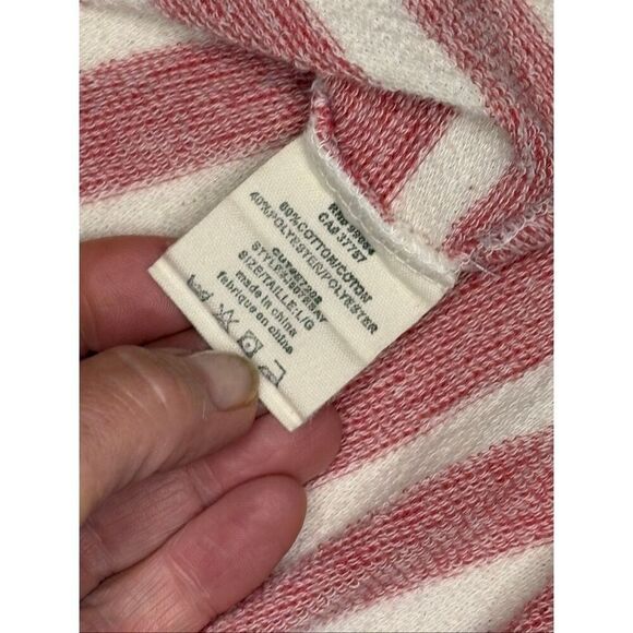 Billabong Say Now red and white striped terry hoodie - L - Picture 8 of 8